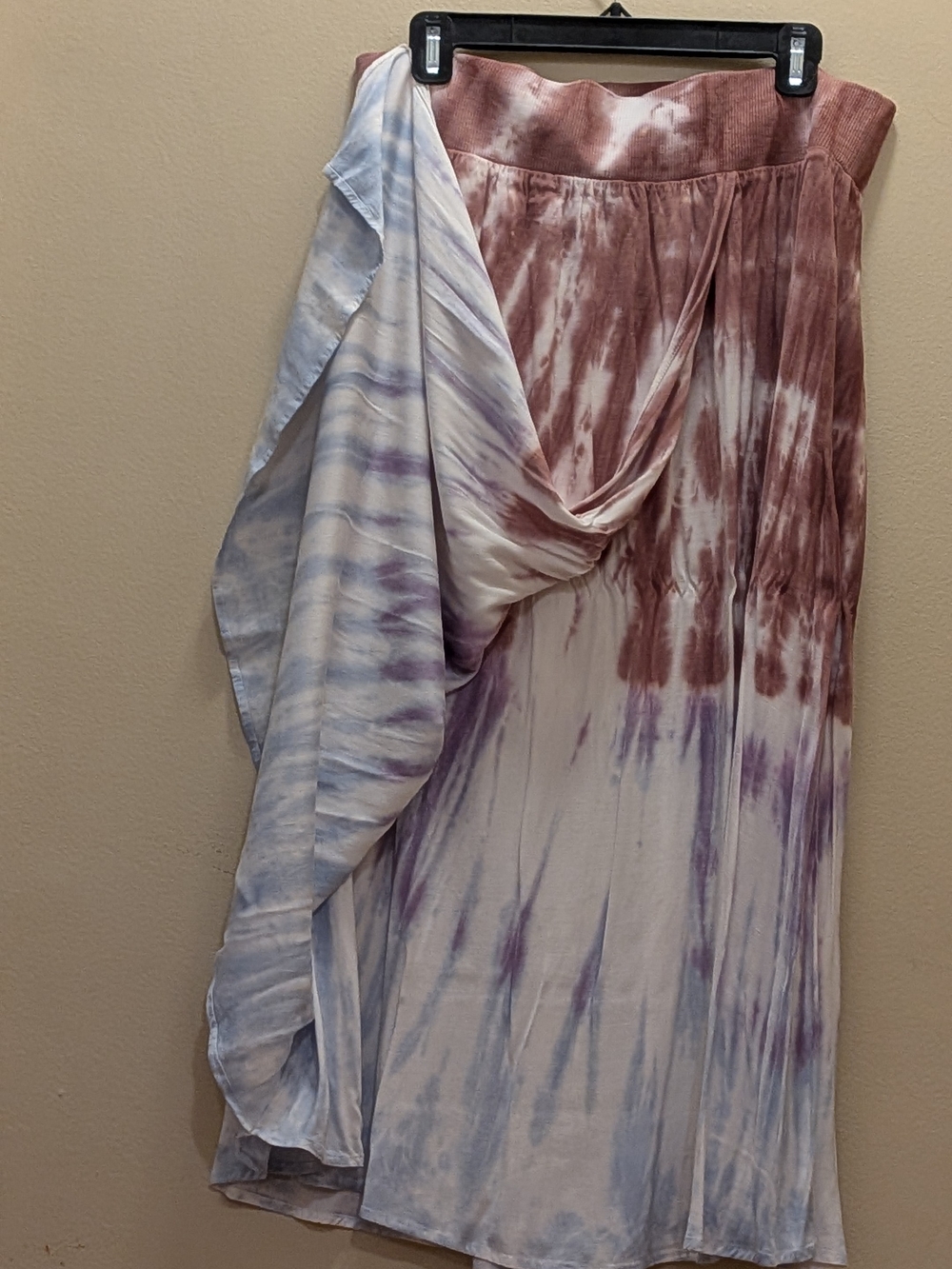 Chaser Quartz Tie-Dye Wrap Midi Skirt XL New with tags